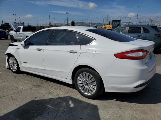 3FA6P0LU1ER261008 - 2014 FORD FUSION SE HYBRID WHITE photo 2