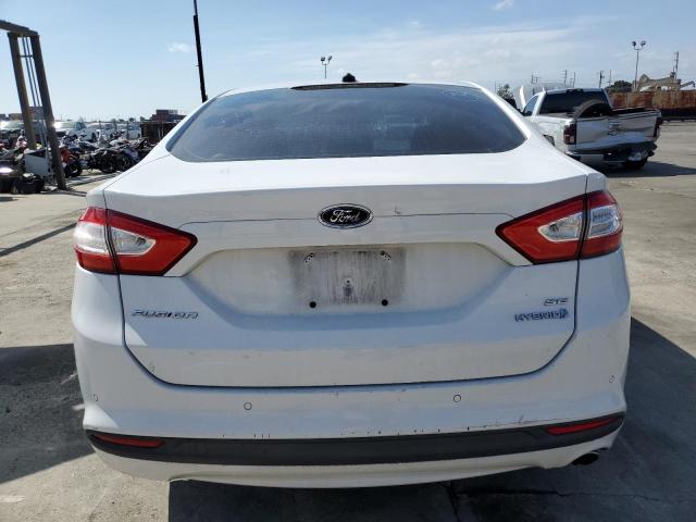 3FA6P0LU1ER261008 - 2014 FORD FUSION SE HYBRID WHITE photo 6