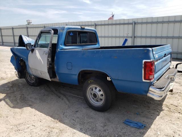 1B7GE16Y2NS544000 - 1992 DODGE D-SERIES D150 BLUE photo 2