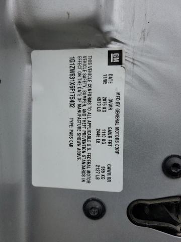 1G1ZW631X6F175402 - 2006 CHEVROLET MALIBU MAXX SS SILVER photo 12