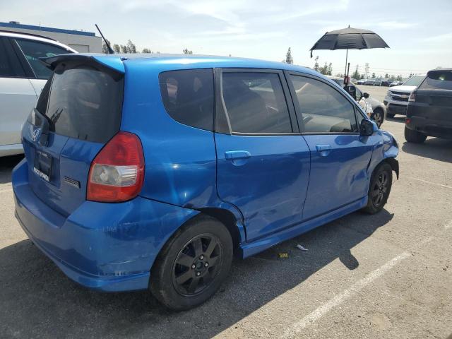 JHMGD38647S019497 - 2007 HONDA FIT S BLUE photo 3