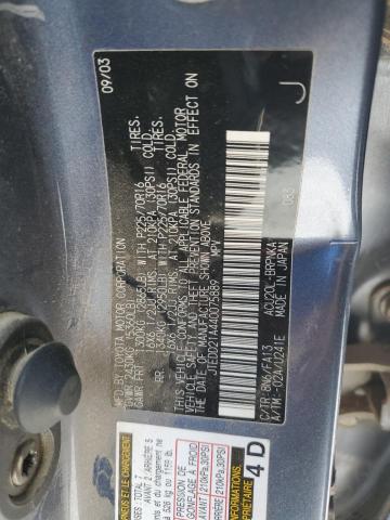 JTEDD21A440075889 - 2004 TOYOTA HIGHLANDER BLUE photo 13