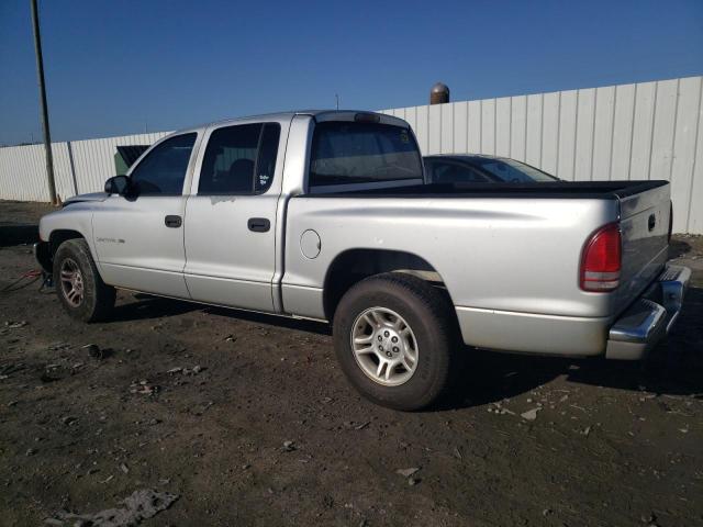 1B7HL2AX11S320158 - 2001 DODGE DAKOTA QUAD SILVER photo 2