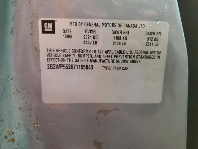 2G2WP552671165048 - 2007 PONTIAC GRAND PRIX 银色 照片 12