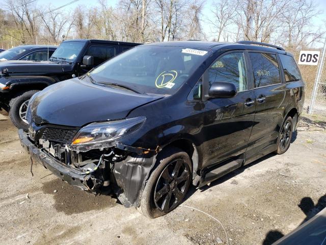 5TDXZ3DC5LS081377 - 2020 TOYOTA SIENNA SE BLACK photo 1