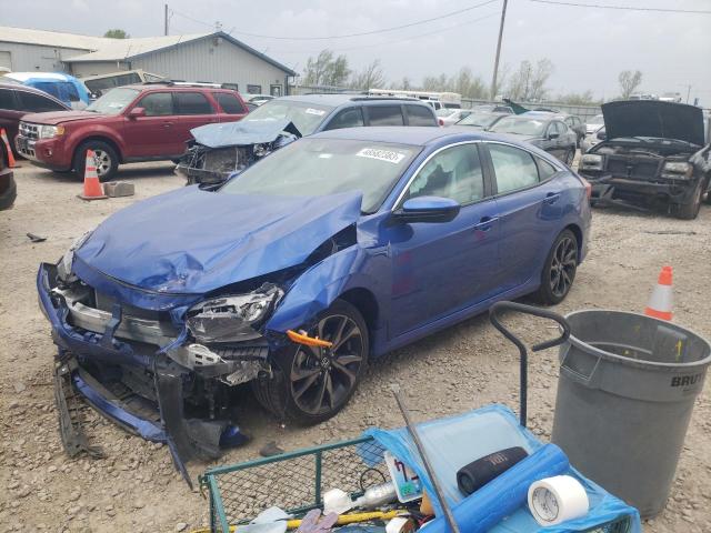 2HGFC2F82MH544819 - 2021 HONDA CIVIC SPORT 蓝色 照片 1