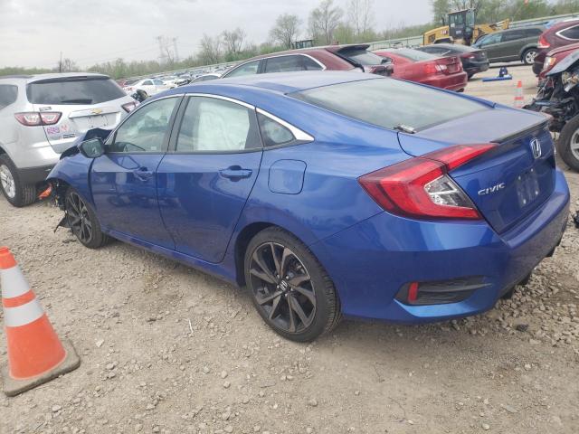 2HGFC2F82MH544819 - 2021 HONDA CIVIC SPORT 蓝色 照片 2