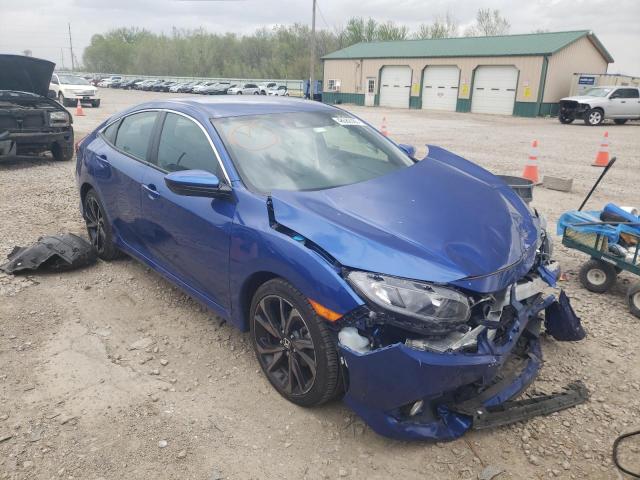 2HGFC2F82MH544819 - 2021 HONDA CIVIC SPORT 蓝色 照片 4