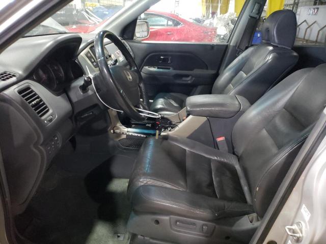 2HKYF18657H514083 - 2007 HONDA PILOT EXL SILVER photo 7