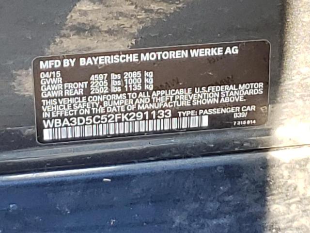 WBA3D5C52FK291133 - 2015 BMW 328 D XDRIVE GRAY photo 12