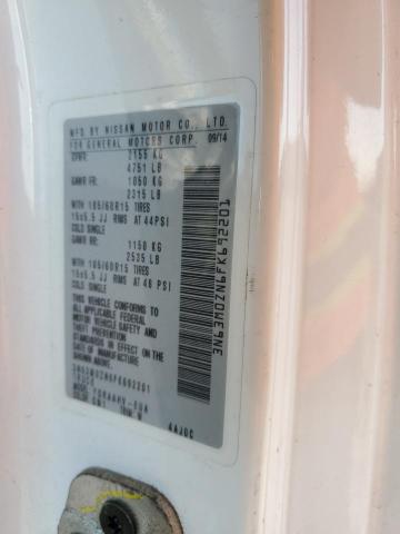 3N63M0ZN6FK692201 - 2015 CHEVROLET CITY EXPRE LT 白色 照片 12