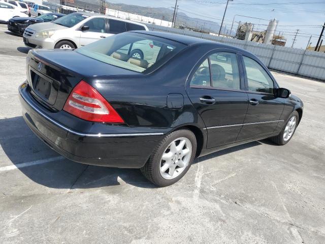 WDBRF61J14E017218 - 2004 MERCEDES-BENZ C 240 BLACK photo 3