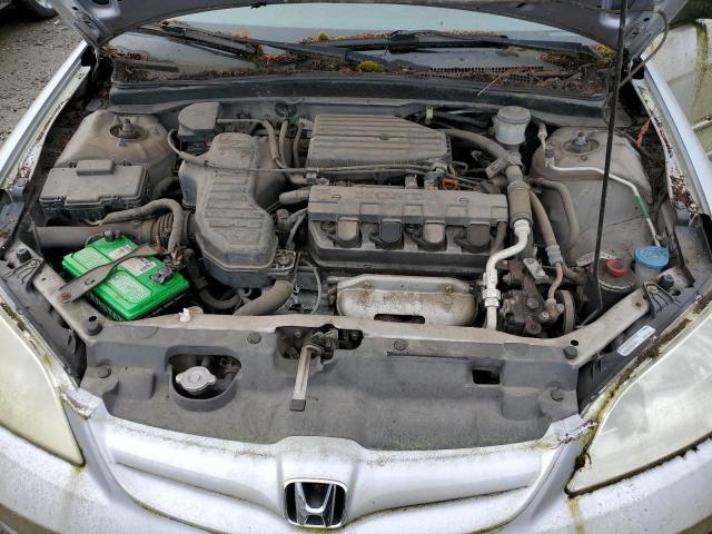 2HGES16565H599306 - 2005 HONDA CIVIC LX SILVER photo 11