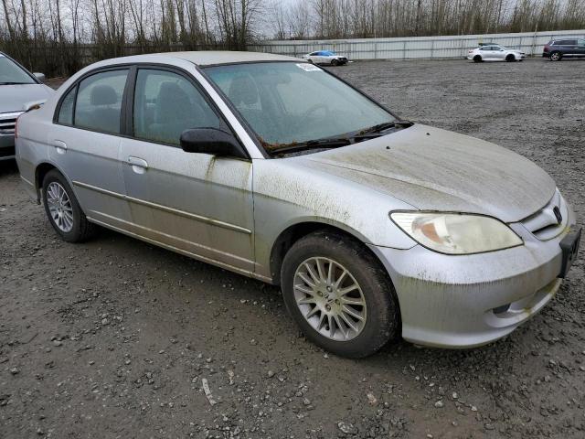 2HGES16565H599306 - 2005 HONDA CIVIC LX SILVER photo 4