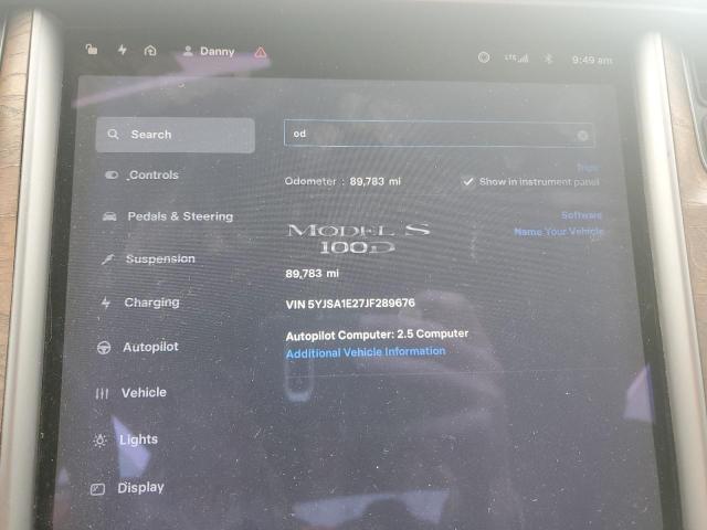 5YJSA1E27JF289676 - 2018 TESLA MODEL S 蓝色 照片 9