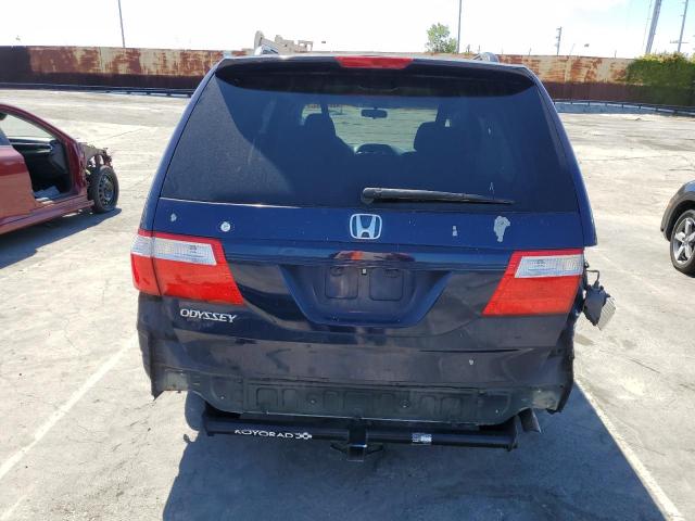 5FNRL38477B059193 - 2007 HONDA ODYSSEY EX BLUE photo 6