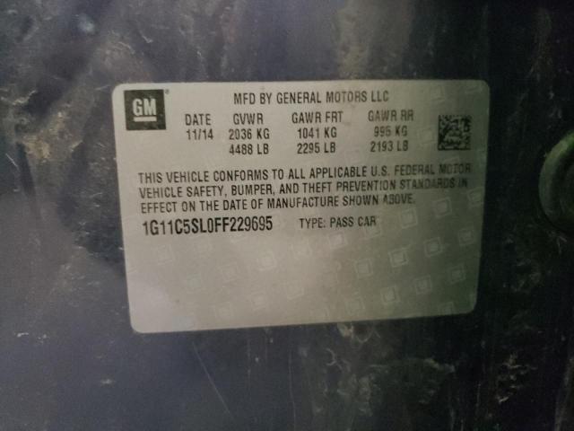1G11C5SL0FF229695 - 2015 CHEVROLET MALIBU 1LT BLUE photo 12