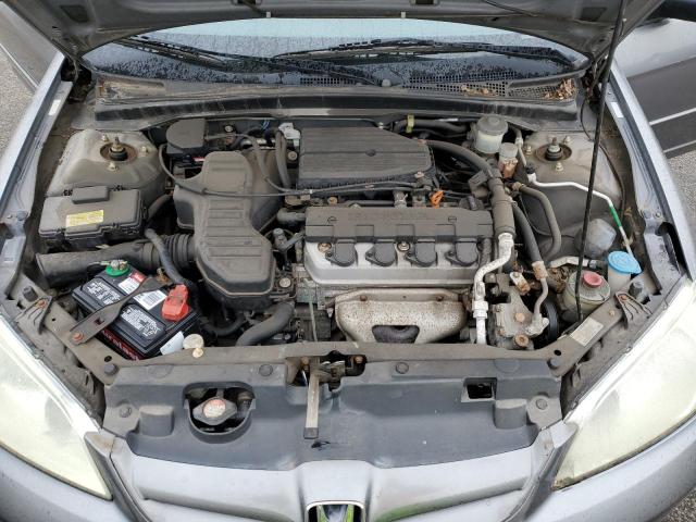 2HGES15514H507423 - 2004 HONDA CIVIC LX SILVER photo 11