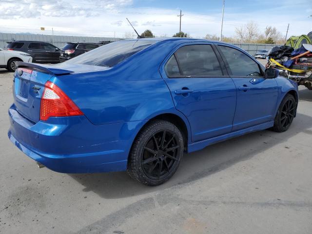 3FAHP0DC1BR201322 - 2011 FORD FUSION SPORT BLUE photo 3