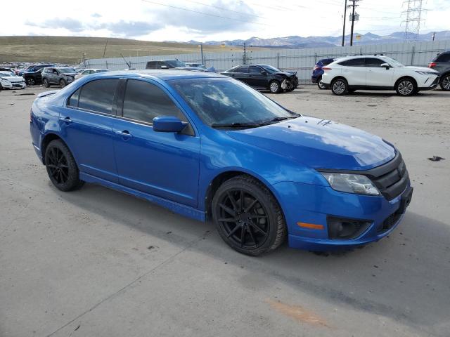 3FAHP0DC1BR201322 - 2011 FORD FUSION SPORT BLUE photo 4