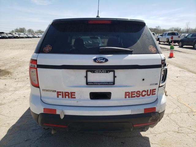 1FM5K8AR2DGA80681 - 2013 FORD EXPLORER POLICE INTERCEPTOR WHITE photo 6