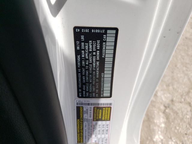 WVWFW8AH8DV001403 - 2013 VOLKSWAGEN EOS LUX 白色 照片 12