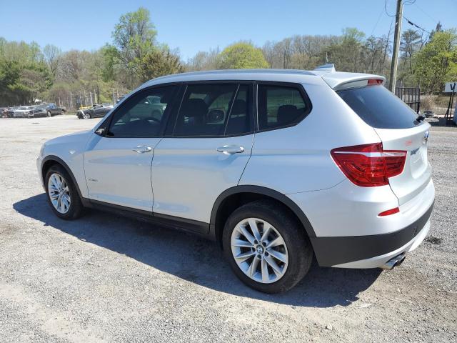 5UXWX9C57E0D24802 - 2014 BMW X3 XDRIVE28I SILVER photo 2