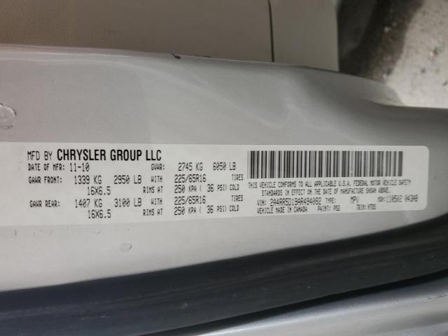 2A4RR5D19AR494082 - 2010 CHRYSLER TOWN & COU TOURING 银色 照片 12