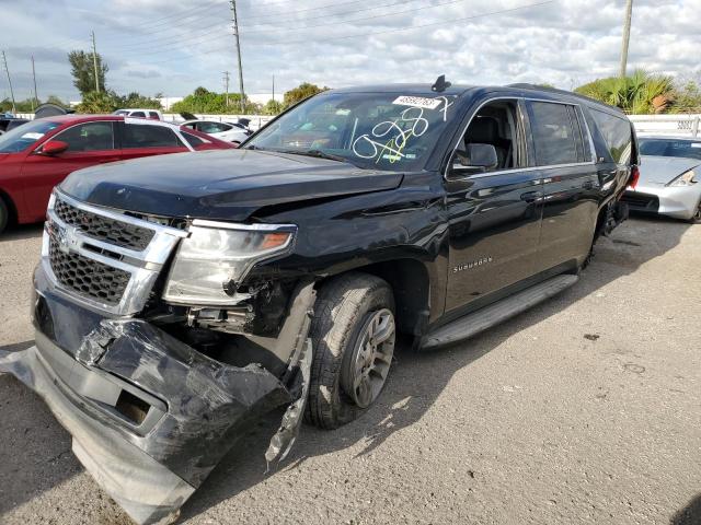 1GNSCHKC6KR169287 - 2019 CHEVROLET SUBURBAN C1500 LT BLACK photo 1