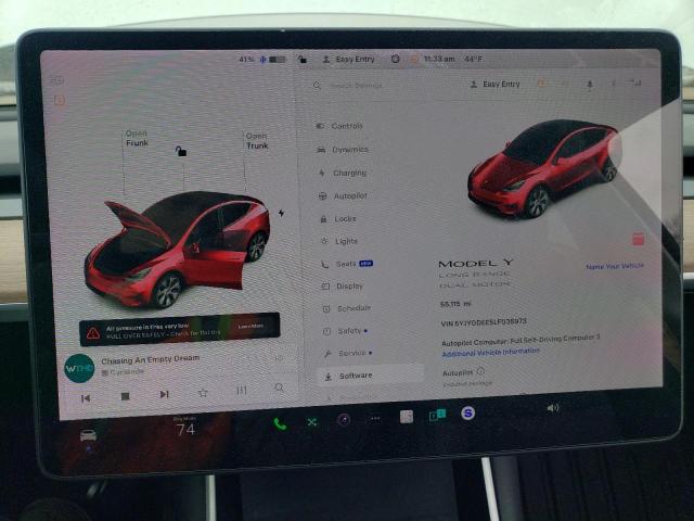 5YJYGDEE5LF035973 - 2020 TESLA MODEL Y WHITE photo 9