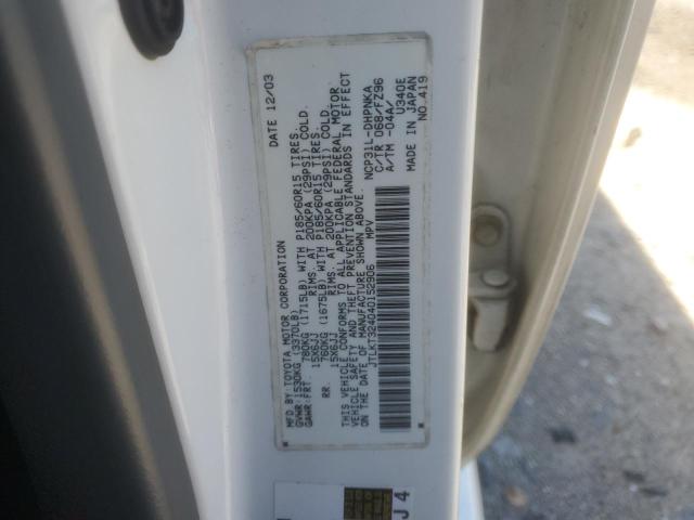 JTLKT324040152906 - 2004 TOYOTA SCION XB 白色 照片 12