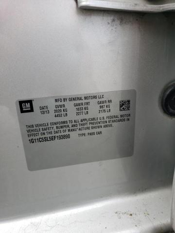 1G11C5SL5EF193890 - 2014 CHEVROLET MALIBU 1LT 银色 照片 12