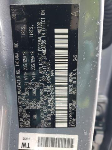 5TDHZRBH0MS129780 - 2021 TOYOTA HIGHLANDER XLE BLUE photo 13