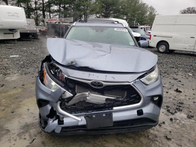 5TDHZRBH0MS129780 - 2021 TOYOTA HIGHLANDER XLE BLUE photo 5