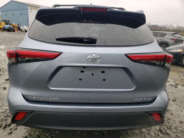 5TDHZRBH0MS129780 - 2021 TOYOTA HIGHLANDER XLE BLUE photo 6