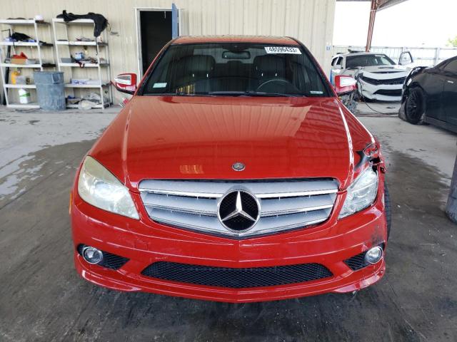 WDDGF56X99R044382 - 2009 MERCEDES-BENZ C 350 RED photo 5