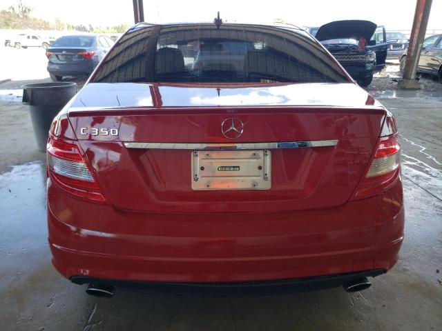 WDDGF56X99R044382 - 2009 MERCEDES-BENZ C 350 RED photo 6