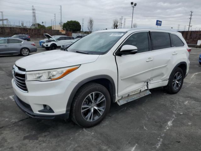 5TDKKRFH3GS159462 - 2016 TOYOTA HIGHLANDER XLE 白色 照片 1