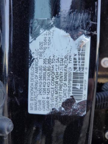 5FNYF8H51PB009799 - 2023 HONDA PASSPORT EXL შავი ფოტო 12