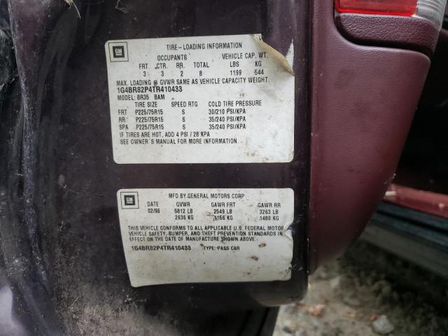 1G4BR82P4TR410433 - 1996 BUICK ROADMASTER BASE TWO TONE photo 12