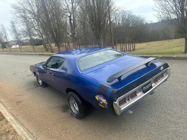 WH23G1G221431 - 1971 DODGE CHARGER BLUE photo 3