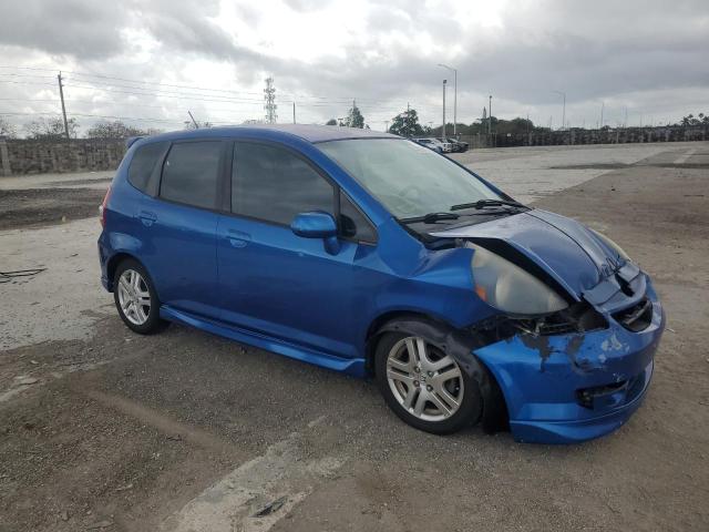 JHMGD38607S060242 - 2007 HONDA FIT S BLUE photo 4