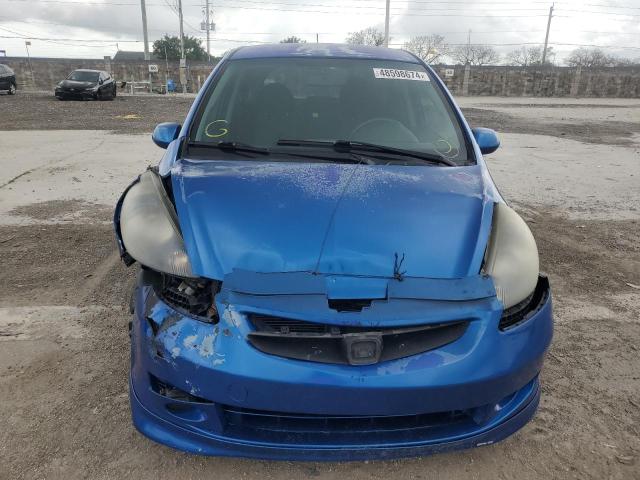 JHMGD38607S060242 - 2007 HONDA FIT S BLUE photo 5