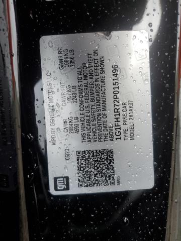 1G1FH1R72P0151496 - 2023 CHEVROLET CAMARO SS BLACK photo 12