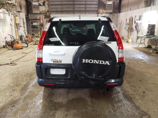 JHLRD788X6C059100 - 2006 HONDA CRV EX WHITE photo 6