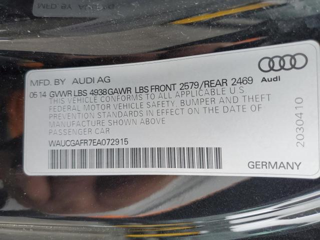 WAUCGAFR7EA072915 - 2014 AUDI S5 PREMIUM PLUS 黑色 照片 12