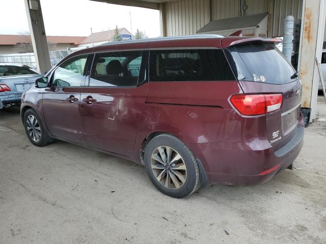 KNDMC5C1XF6047326 - 2015 KIA SEDONA EX BURGUNDY photo 2