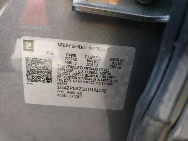 1G4ZP5SZ1KU101132 - 2019 BUICK LACROSSE ESSENCE ვერცხლისფერი ფოტო 12