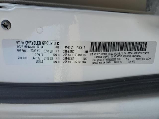 2C4RC1BGXFR595825 - 2015 CHRYSLER TOWN & COU TOURING თეთრი ფოტო 13