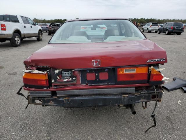 1HGCA6284KA018788 - 1989 HONDA ACCORD LXI RED photo 6